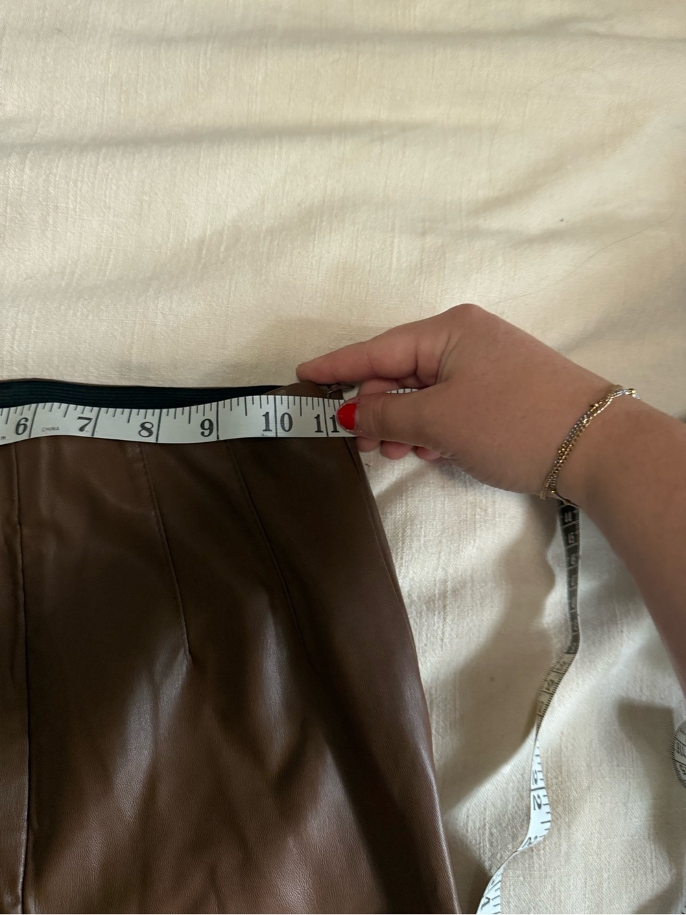Zara Faux Leather Ankle Pants in Brown - Picture 4 of 6